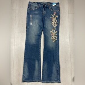 Trinity Ranch Embellished Bootcut Jeans Size 13 Western Bling Denim W33 L33